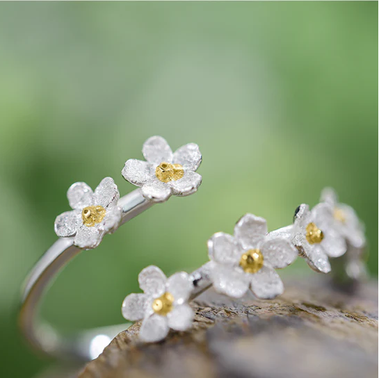Forget-me-not Flower Ring S925