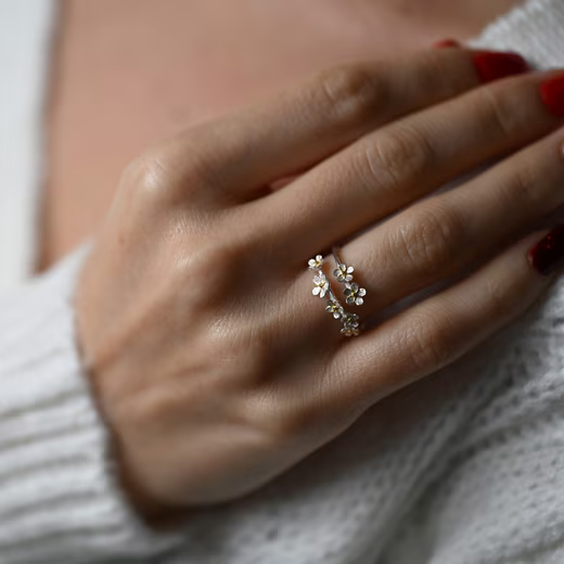 Forget-me-not Flower Ring S925