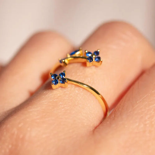 Blue Petal Ring S925