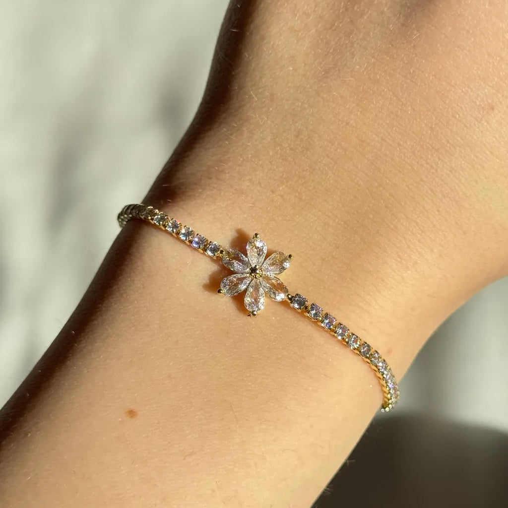 Chrysanthemum Tennis Bracelet